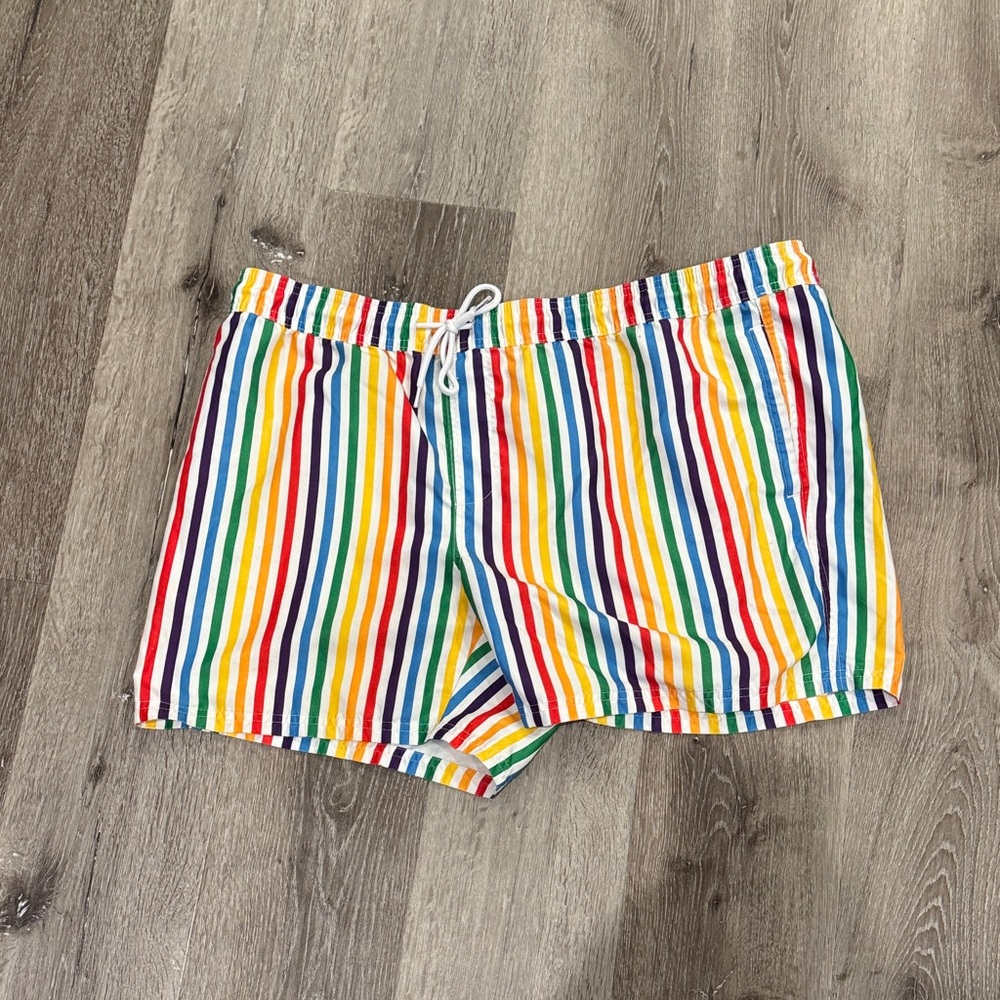 Trinity Collective Colorful Striped Swim Shorts